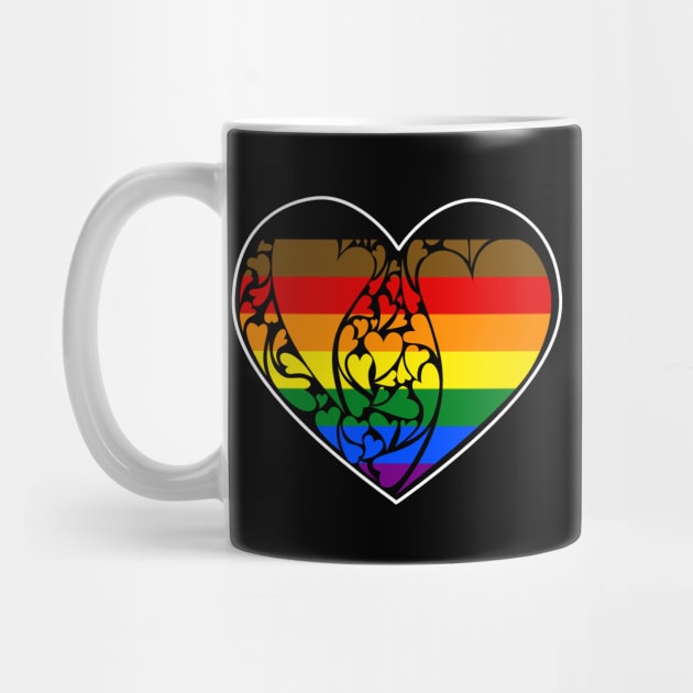 People of Color Pride Flag LGBT+ Heart by aaallsmiles